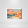 Waves at Sunset Sticker
