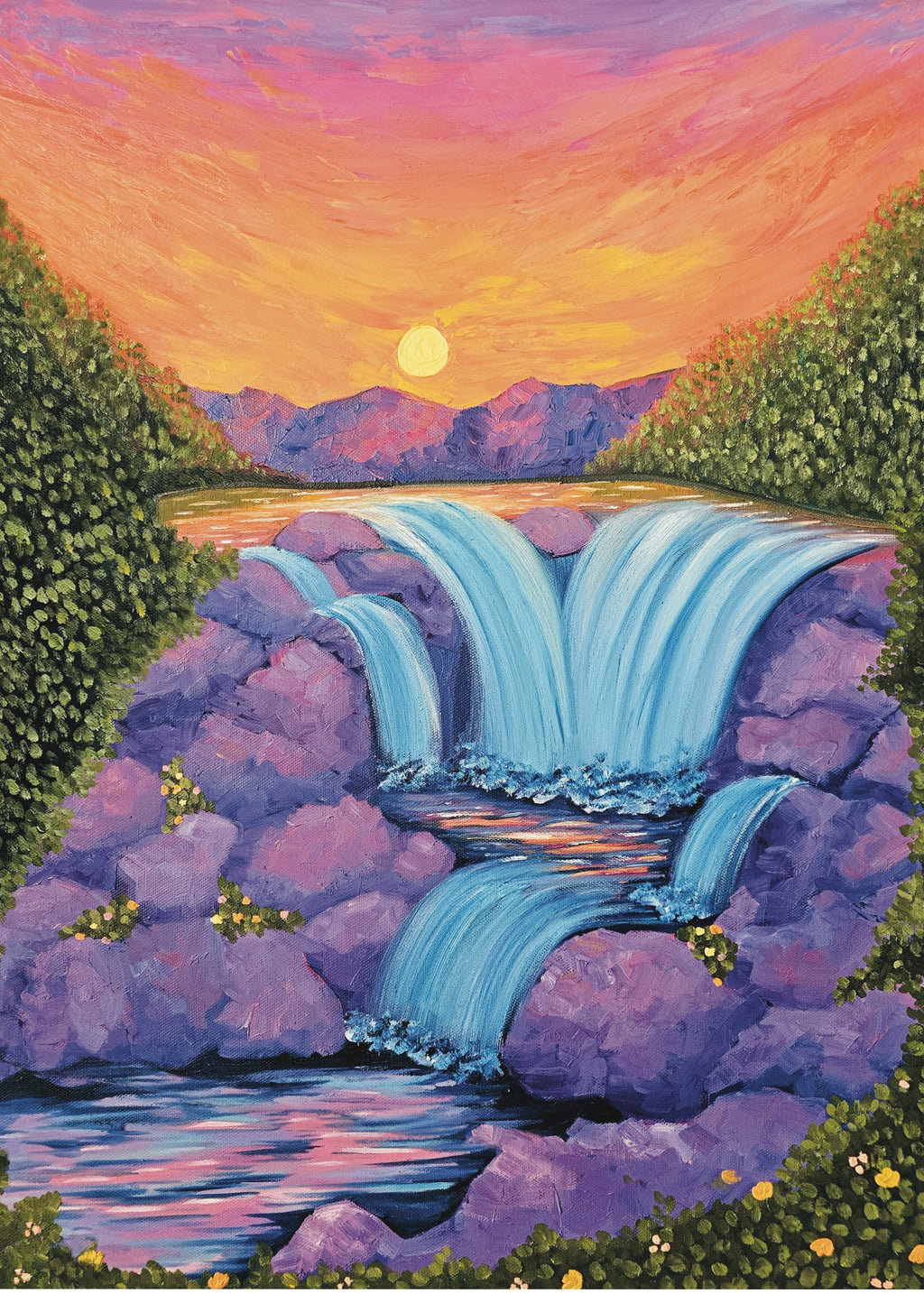 Cascades at Sunset