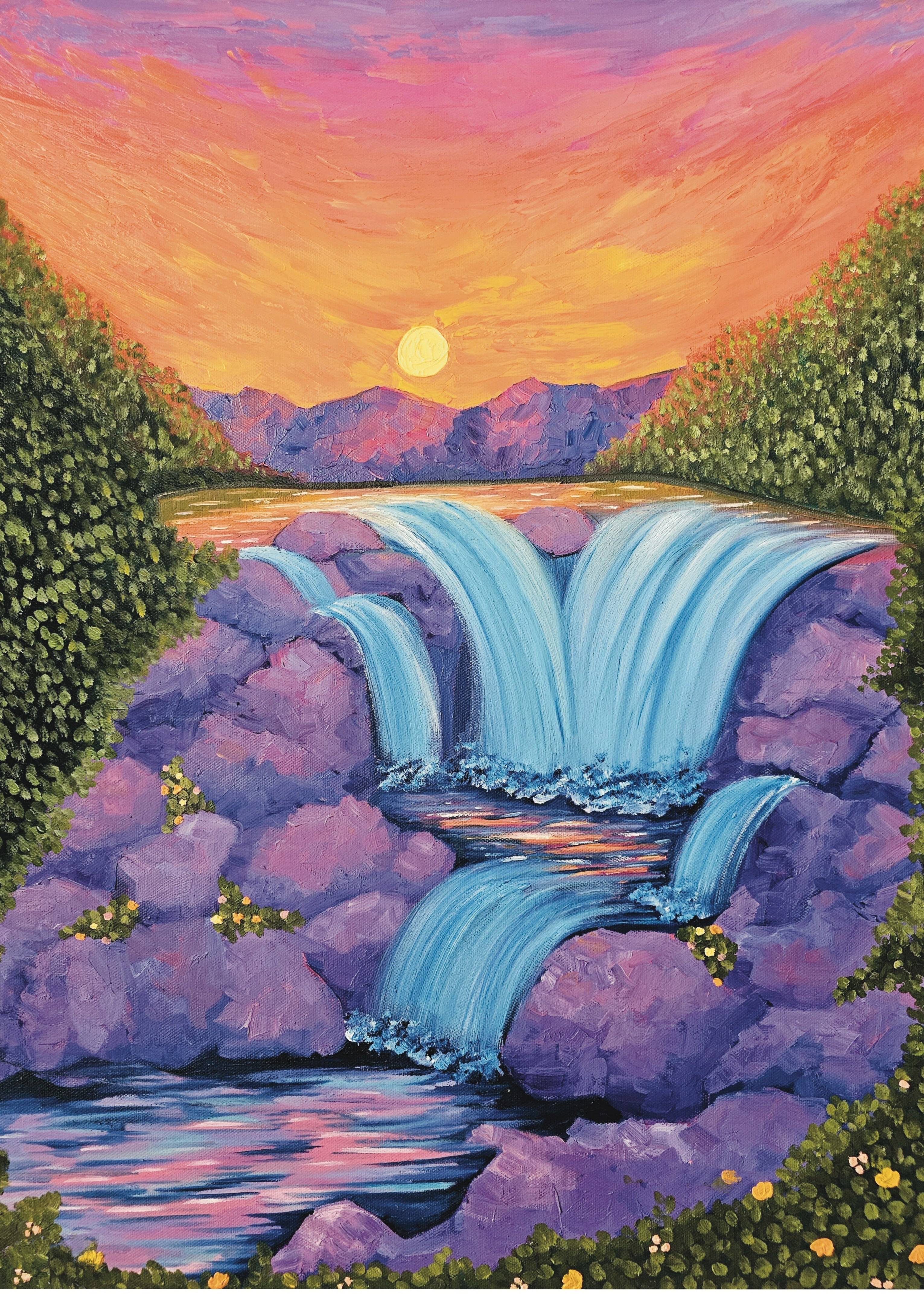 Cascades at Sunset