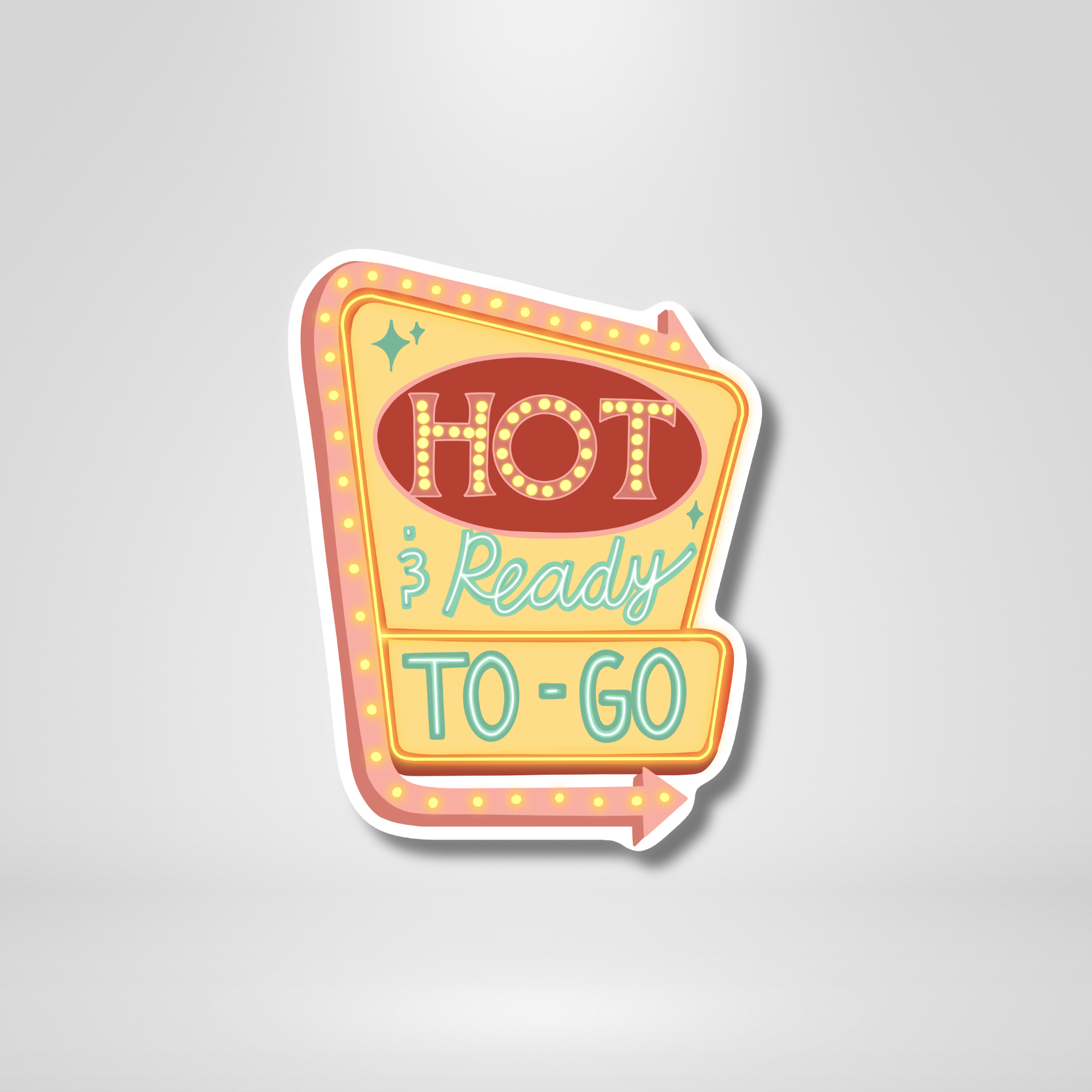 Hot & Ready To Go Sticker
