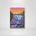Cascades At Sunset Sticker