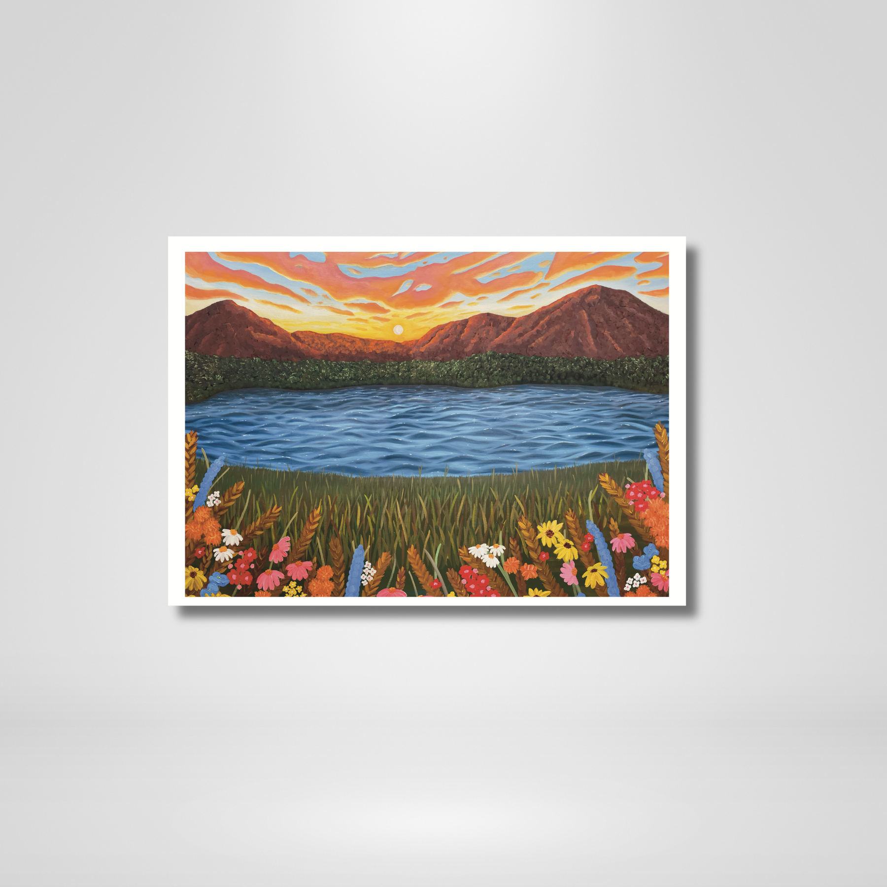 Peaks at Sunset Sticker